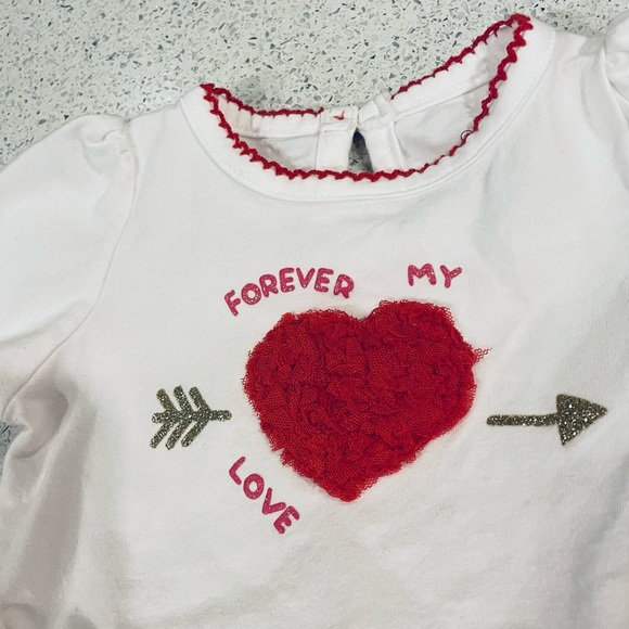 KoalaKids Valentine Dress 3-6M Baby Girl Tutu Tulle Red White Heart Forever Love - Picture 3 of 6